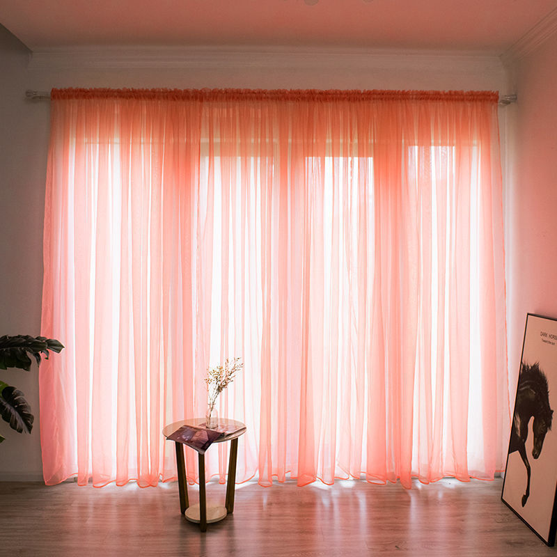 Balcony Gauze Curtain – Simple and Modern Solid Color for Home