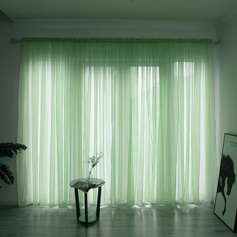 Balcony Gauze Curtain – Simple and Modern Solid Color for Home