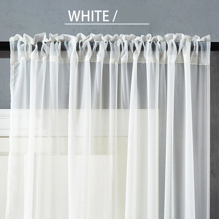 Cotton and Linen Window Screen – Modern Pure Color Design