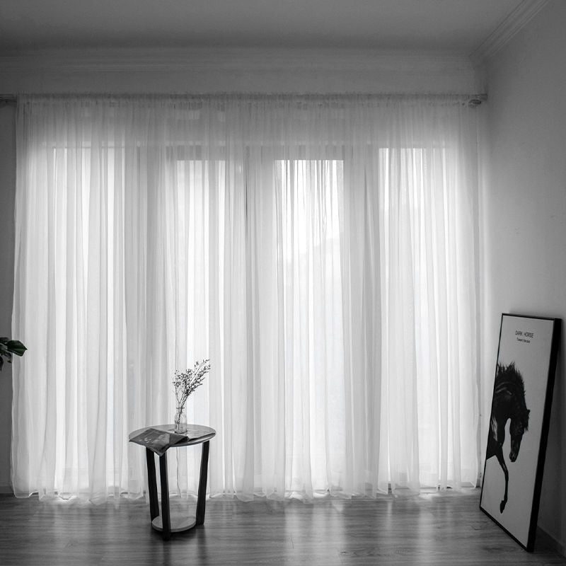 Balcony Gauze Curtain – Simple and Modern Solid Color for Home