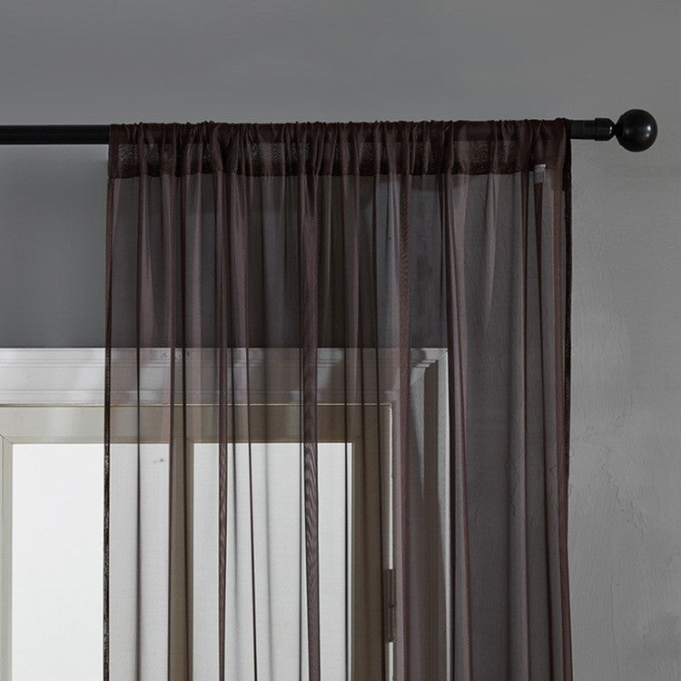 Cotton and Linen Window Screen – Modern Pure Color Design