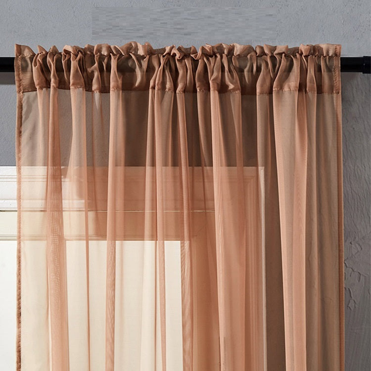Cotton and Linen Window Screen – Modern Pure Color Design