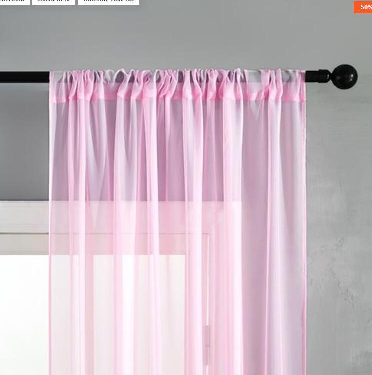 Cotton and Linen Window Screen – Modern Pure Color Design