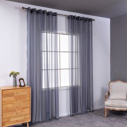 Cotton and Linen Window Screen – Modern Pure Color Design